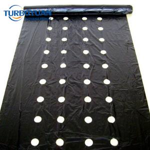 Black mulching plastic film with hole for mulch 