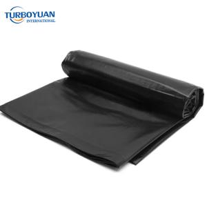 Black plastic rolls sheeting for construction damp proof barrier between the concrete slab and flooring material