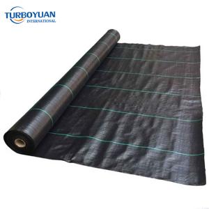 Black polypropylene pp woven weed control fabric mat