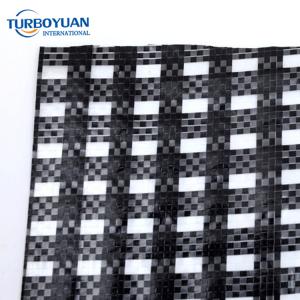 Black white grid panda greenhouse film agriculture roof shading cover for mushroom