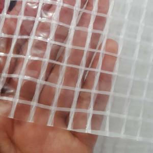 Clear white polyethylene leno mesh tarpaulin HDPE grid tarps 