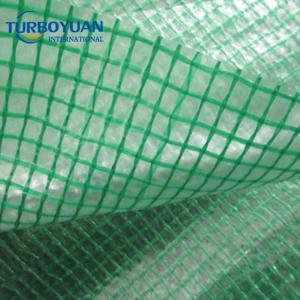 Green PE lona mesh tarps polythene woven net leno tarpaulin for greenhouse