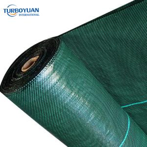 Green color landscape fabric weed stop cloth mat