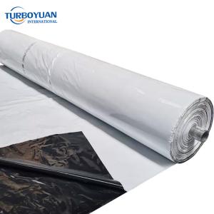 Light deprivation black and white hdpe panda film material for commercial aquaponic farm