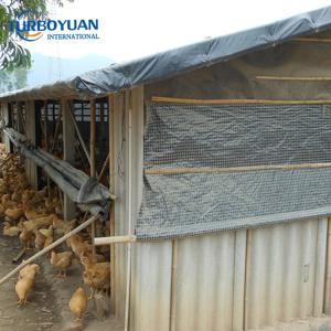 Poultry covering shading materials black white grid tarpaulin for chicken hen house