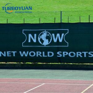 Printed tennis court windbreakers construction privacy mesh screen with printing