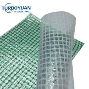 Transparent leno weaving mini greenhouse plastic cover PE lona mesh tarpaulin for curtain 