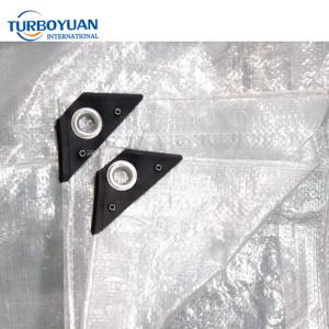 Transparent poly woven sheet boat cover clear tarp with grommets