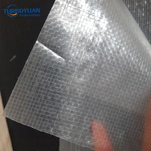 Clear reinforced HDPE poly tarpaulin woven greenhouse film 12 mil for sale